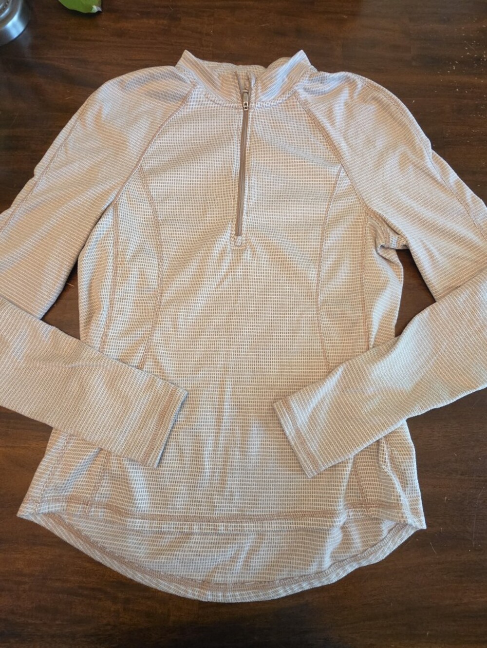 Avalanche Outdoor Supply Cream Women’s Striped Quarter-Zip Pullover - Size Mediu